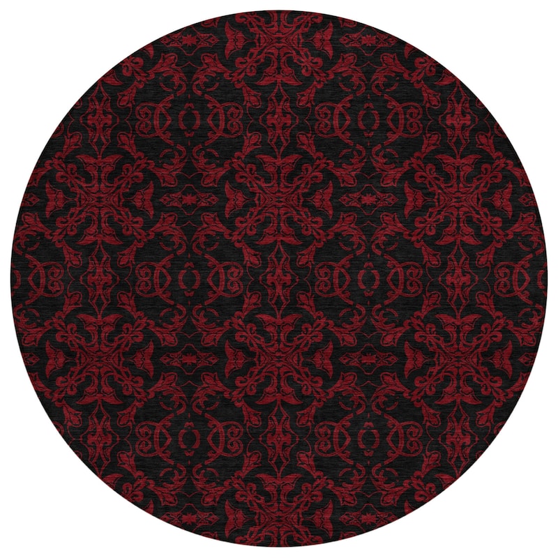 HomeRoots Medallion Transitional Rectangle Outdoor Rug