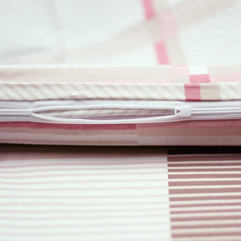 SUSSEXHOME Mint Meets Pink Full Size Duvet Cover Set, Hypoallergenic