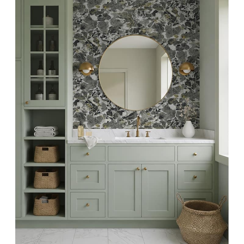 Harry & Grace Faux Stone Marble Peel and Stick Natural Wall Backdrop Panel