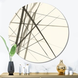 Designart "Minimalist Black and White VIII" Abstract Shapes Metal ...