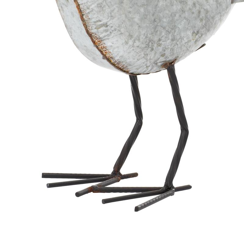 Grey Iron Farmhouse Sculpture Bird (Set of 2) - 5 x 12 x 13