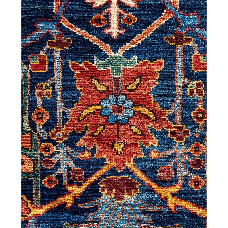 Serapi One-of-a-Kind Hand-Knotted Area Rug - Blue - 10' 0" x 13' 10"