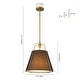 preview thumbnail 19 of 91, Mid Century 4-Light Conical Fabric Shade Lantern Pendant Ambient Light