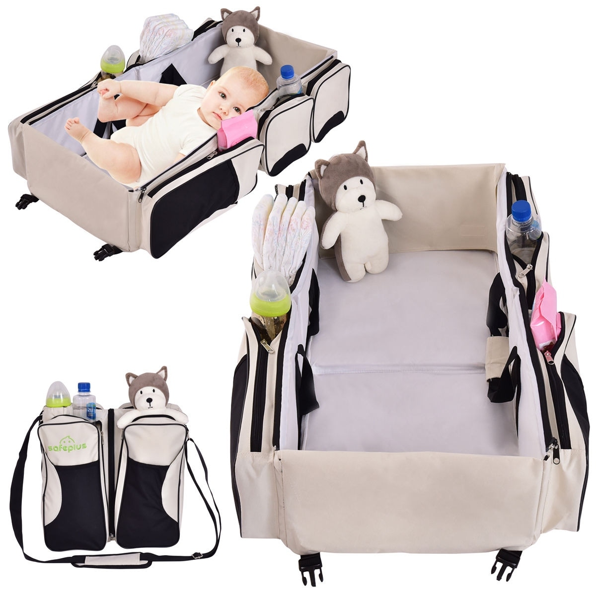 baby cot with nappy changer