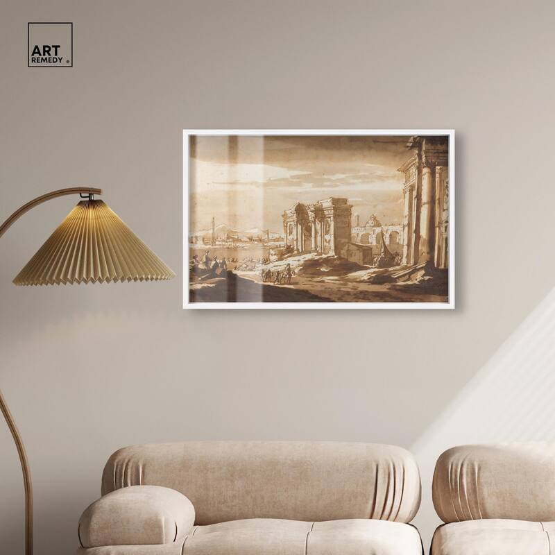 Capriccio View of Roman Ruins Shadowbox by Art Remedy