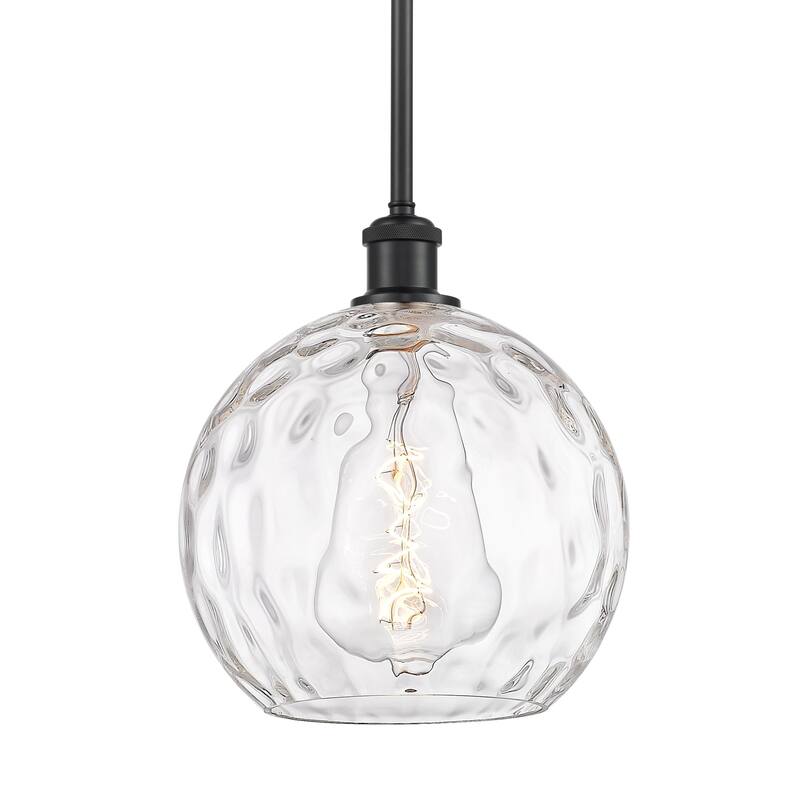 Innovations Lighting 516-1S-13-10 Athens Pendant Athens 10" Wide - Matte Black / Clear Water Glass