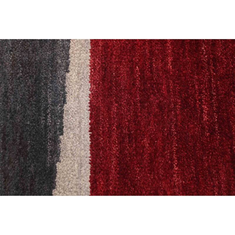 ECARPETGALLERY Hand-knotted Peshawar Ziegler Light Grey Wool Rug - 5'0 x 7'0