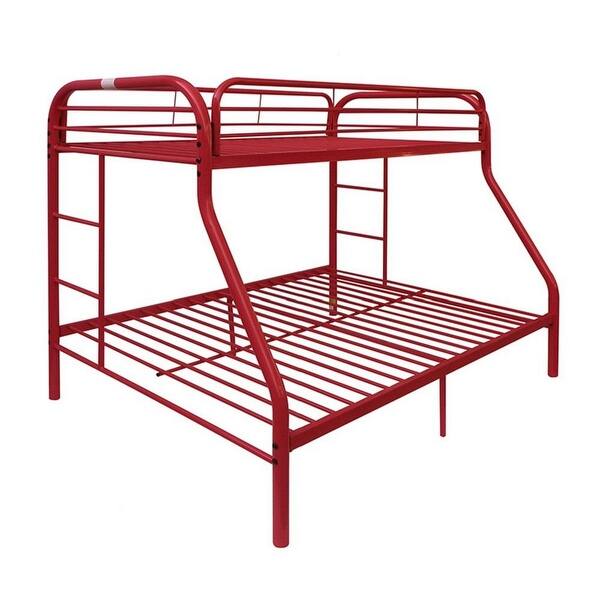 slide 2 of 6, Tritan Twin/Full Bunk Bed, Red