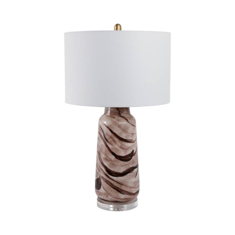 Decorative Pattern Glass Table Lamp - Desk Lighting for Small Areas - 29.0"