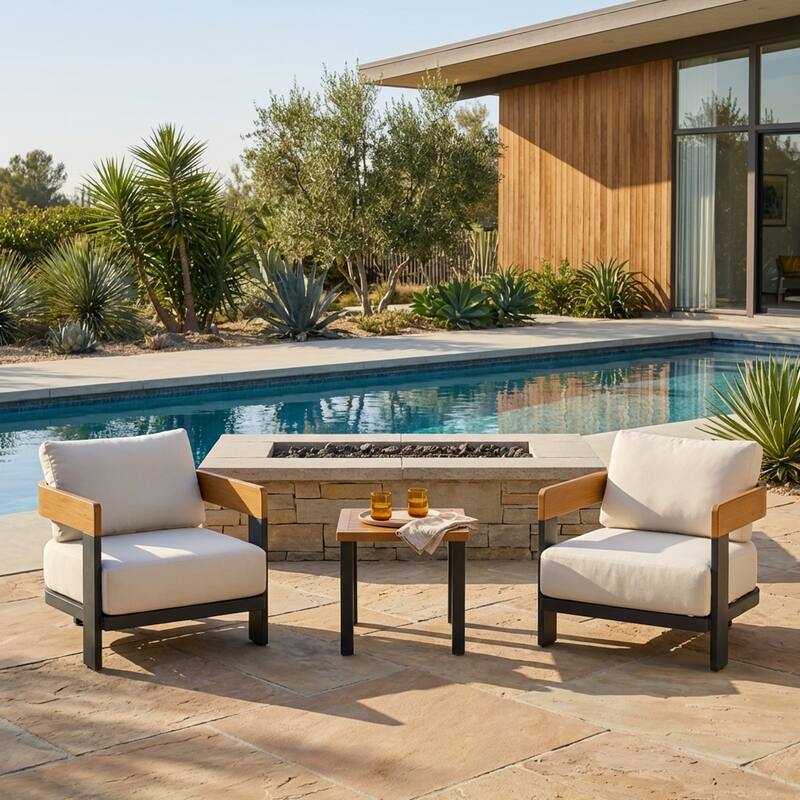 2 - Person Patio Conversation Sets With Cushions, Outdoor Set Furniture (3 Piece)