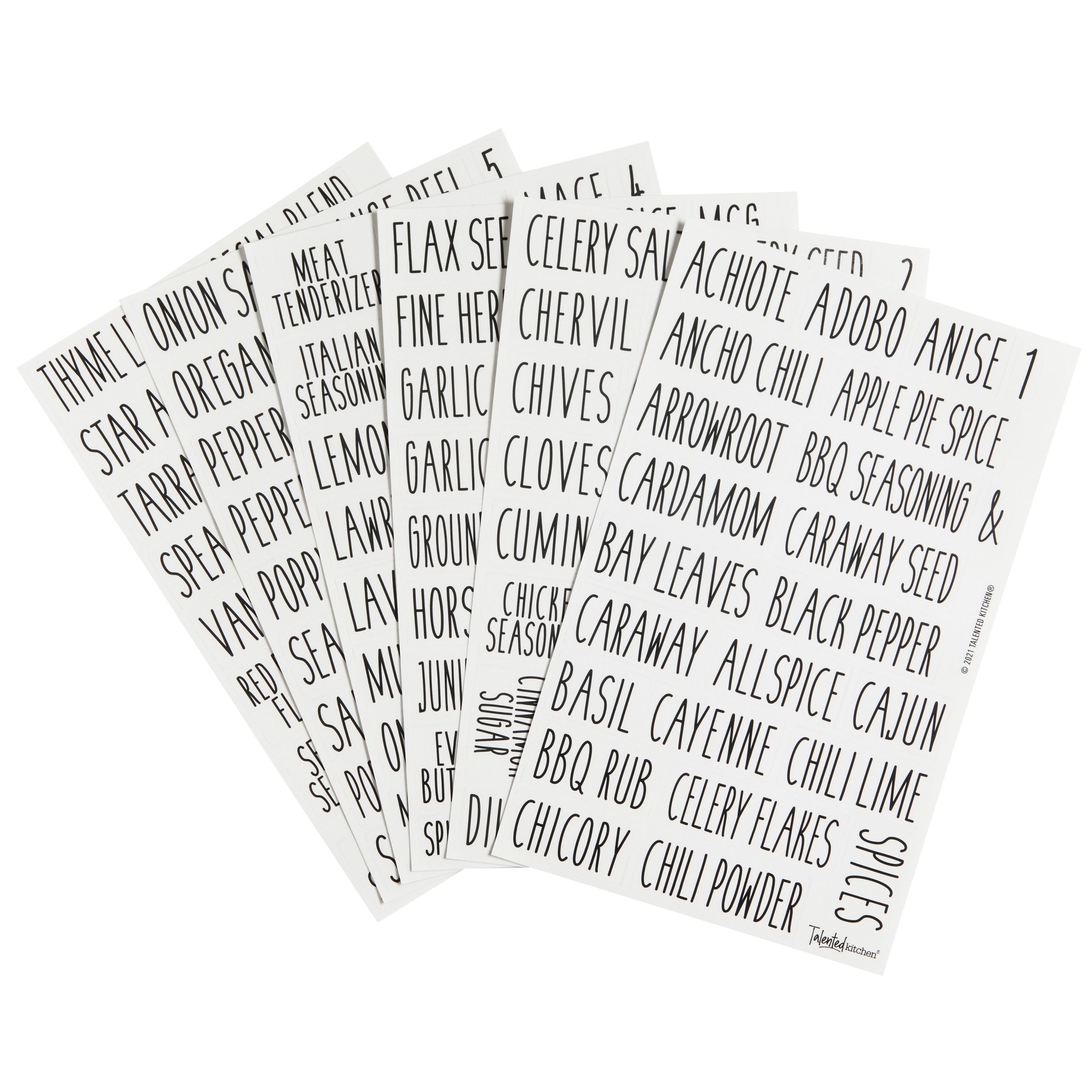 145 Preprinted Black on Clear Spice Jar Labels Seasoning Rack Organzier Sticker On Sale Bed Bath Beyond 36365698