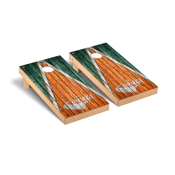 slide 2 of 5, Texas Dallas UTD Comets Weathered Cornhole Board Set
