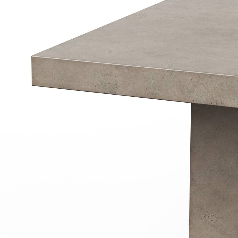 Urbia Una 59" Square Concrete Dining, Bar, and Counter Table