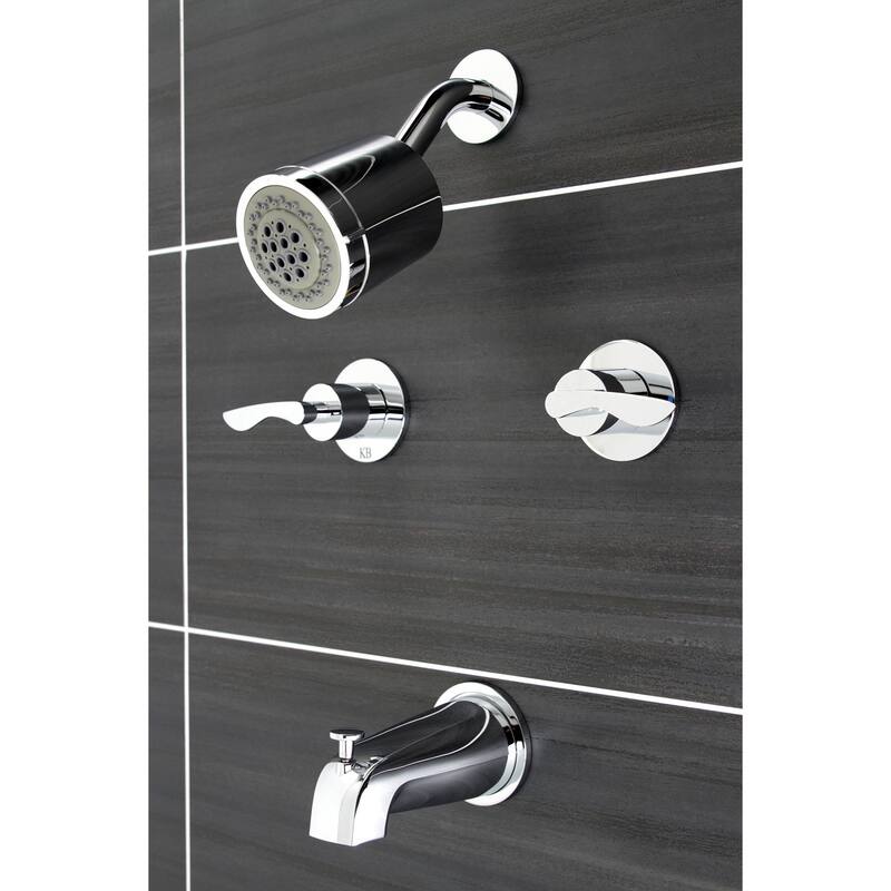Kingston Brass Serena Two-Handle Tub and Shower Faucet