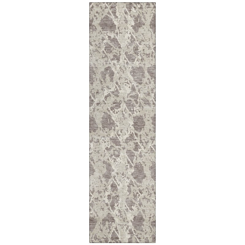 Machine Washable Indoor/ Outdoor Abstract Modern Chantille Rug