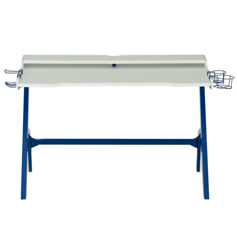 Sport Ergonomic Computer Gaming Desk Workstation with Cupholder & Headphone Hook, Red