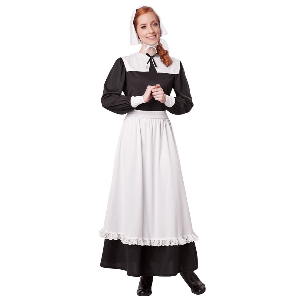Pilgrim Girls Childs Colonial Thanksgiving Halloween Costume