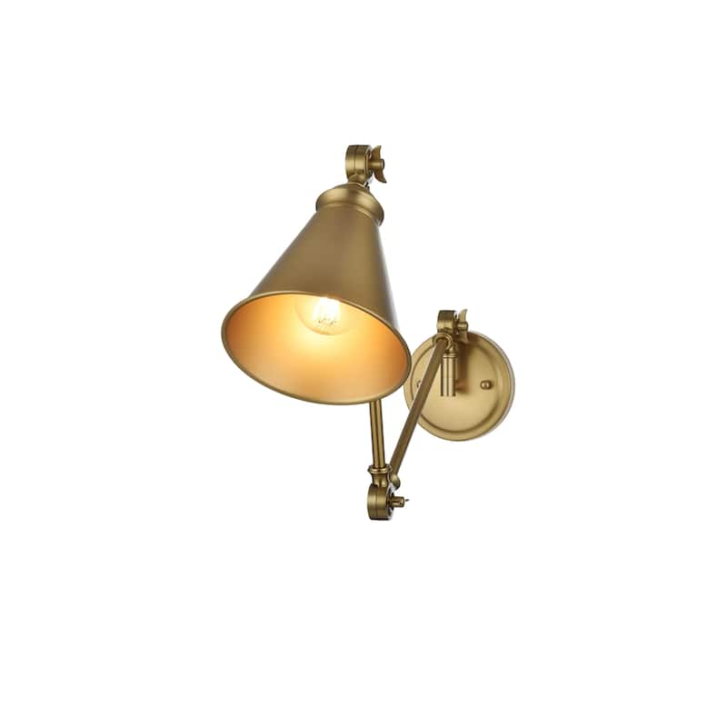 Legend 1 Light Black Swing Arm Wall Sconce - 6