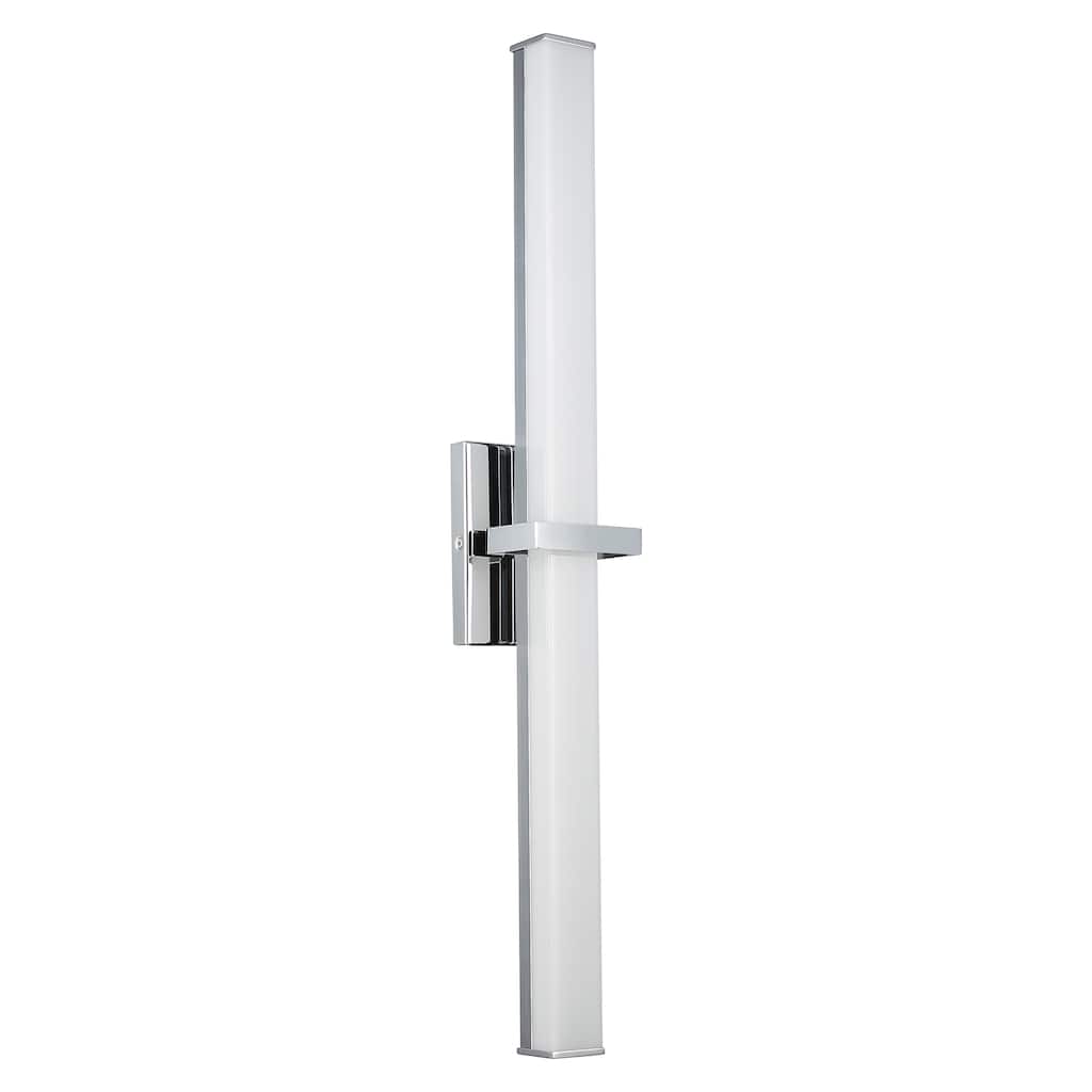 Elon 30" LED Bath Bar in Chrome with Opal Glass - Silver