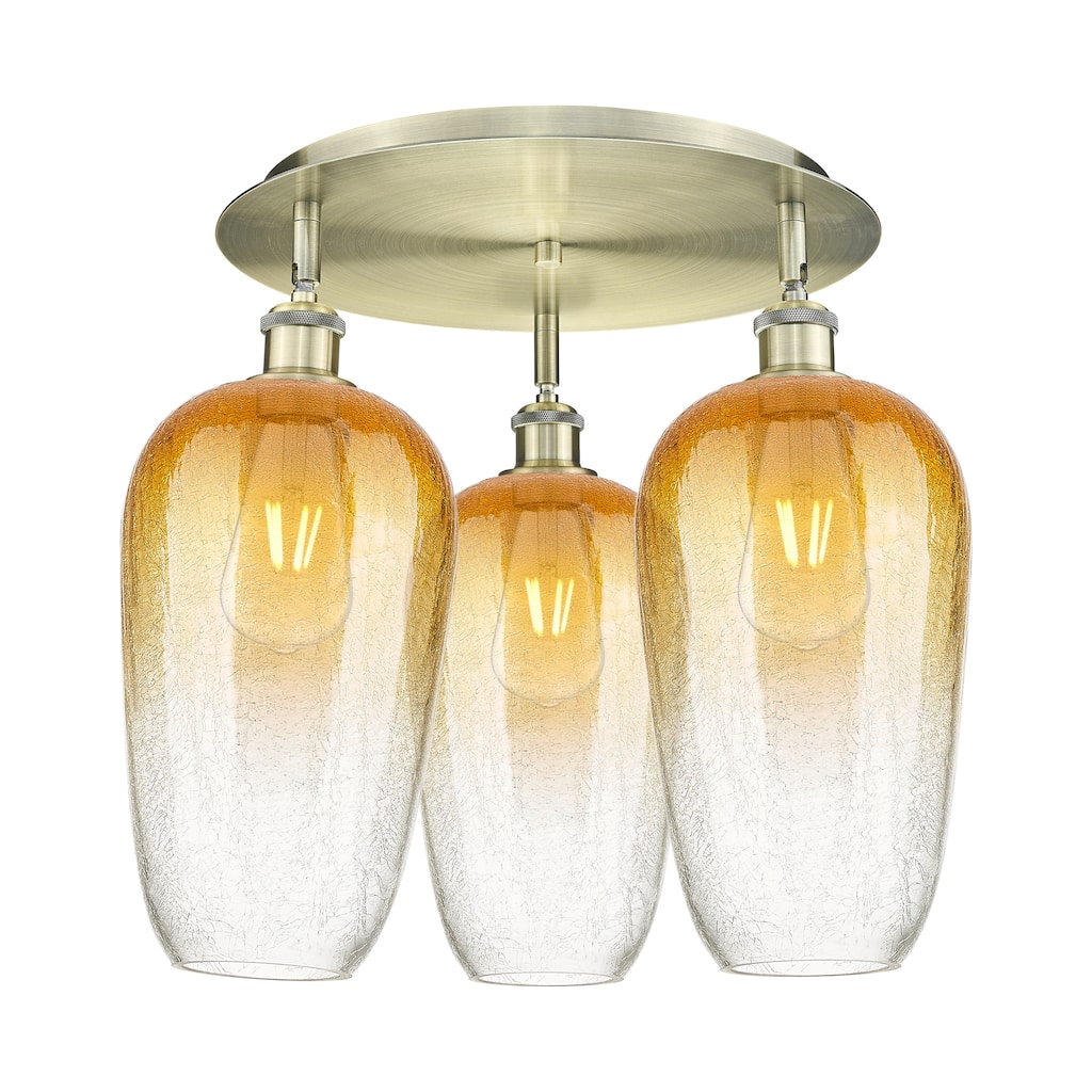 Innovations Lighting Endless Possibilities Ballston - Brookhaven Flute - 3 Light 19" Flush Mount