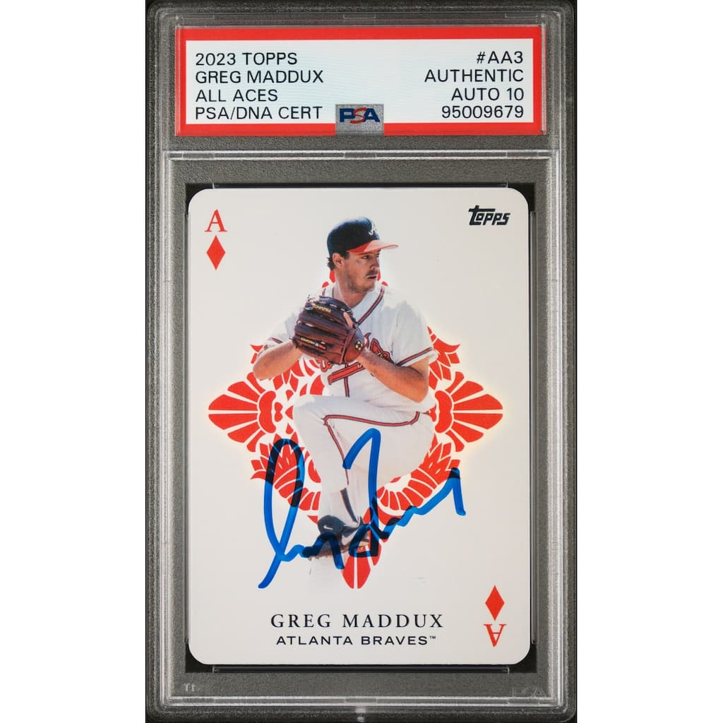 Greg Maddux 2023 Topps All Aces Signed Card #AA3 Auto Graded PSA 10 95009679 - 8'6" x 11'6"
