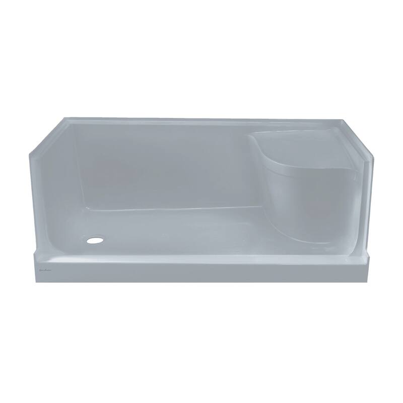 Swiss Madison SM-SB537 Aquatique 59-3/4" x 32" Rectangular Shower Base - Grey