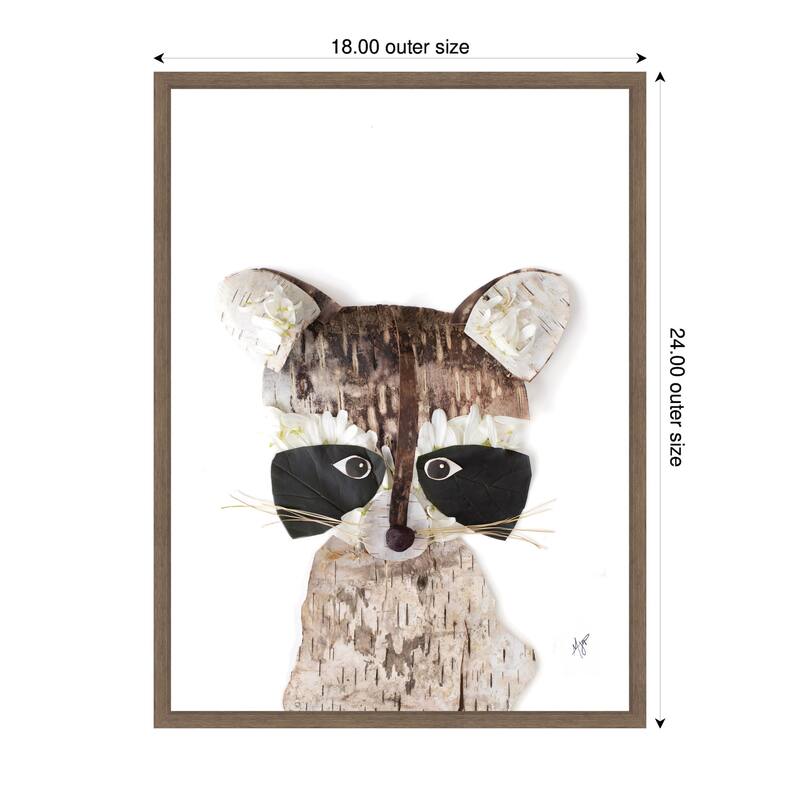 Kate and Laurel Animal by Madeline Jeppesen Framed Canvas Wall Art Print