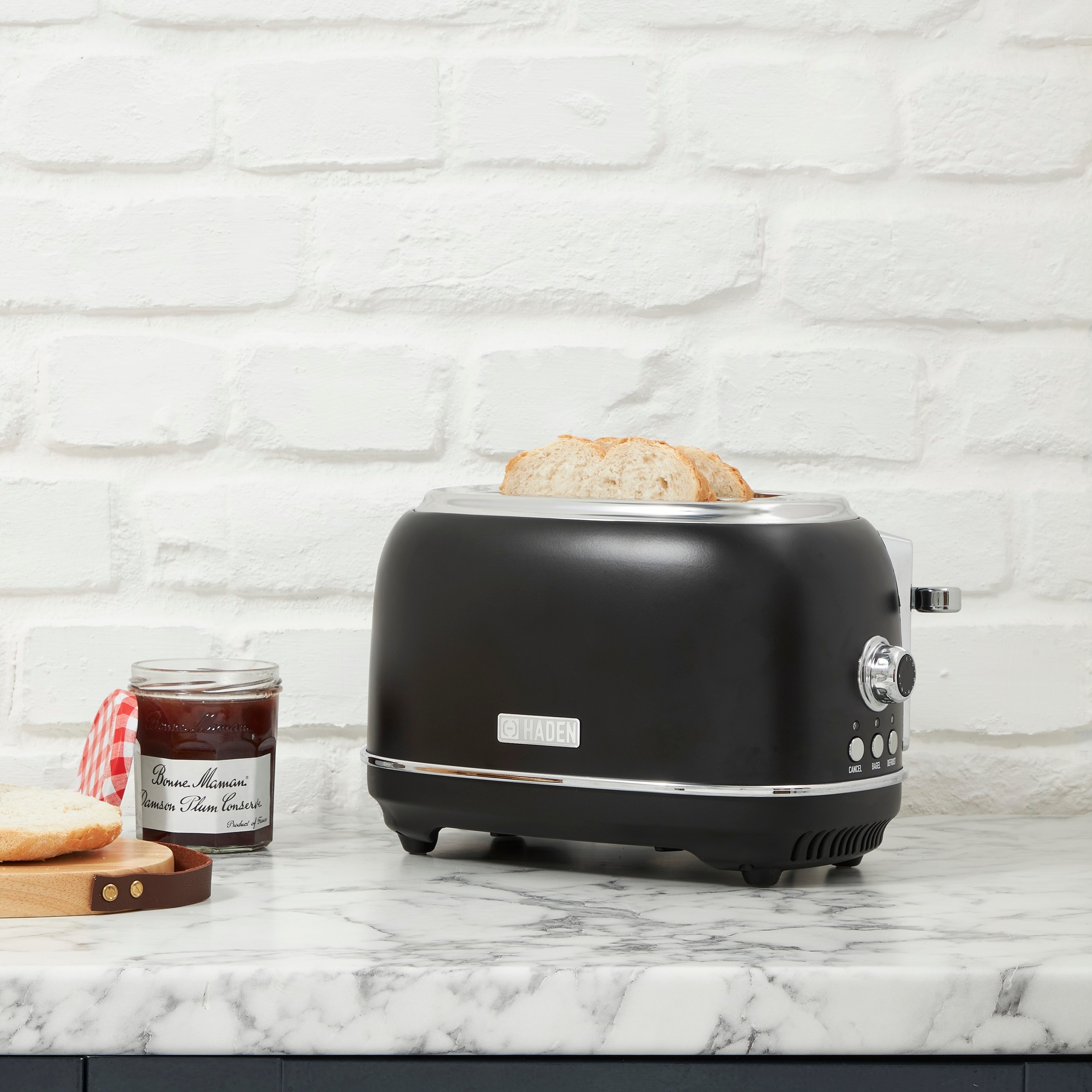 Haden Heritage Stainless Steel 2-Slice Wide Stot Toaster