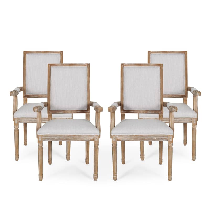 Maria French Country Upholstered Dining Chairs by Christopher Knight Home - 23.75" L x 23.75" W x 39.75" H