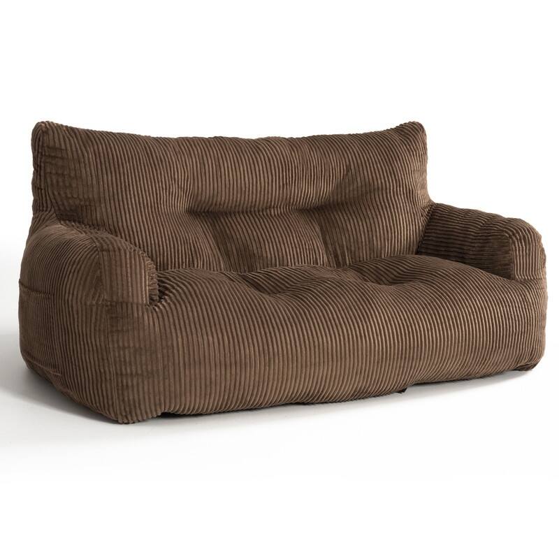 Pamapic Bean Bag Chair, Double Seater Corduroy Lazy Sofa