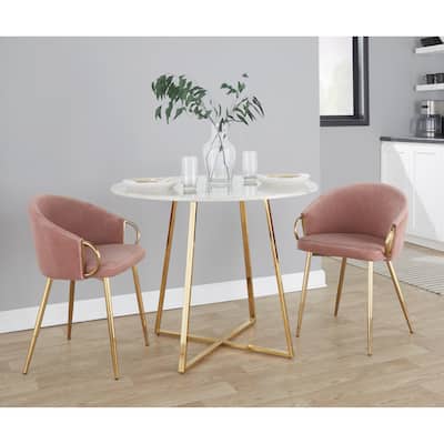 Silver Orchid Battista Upholstered Chair - Set of 2
