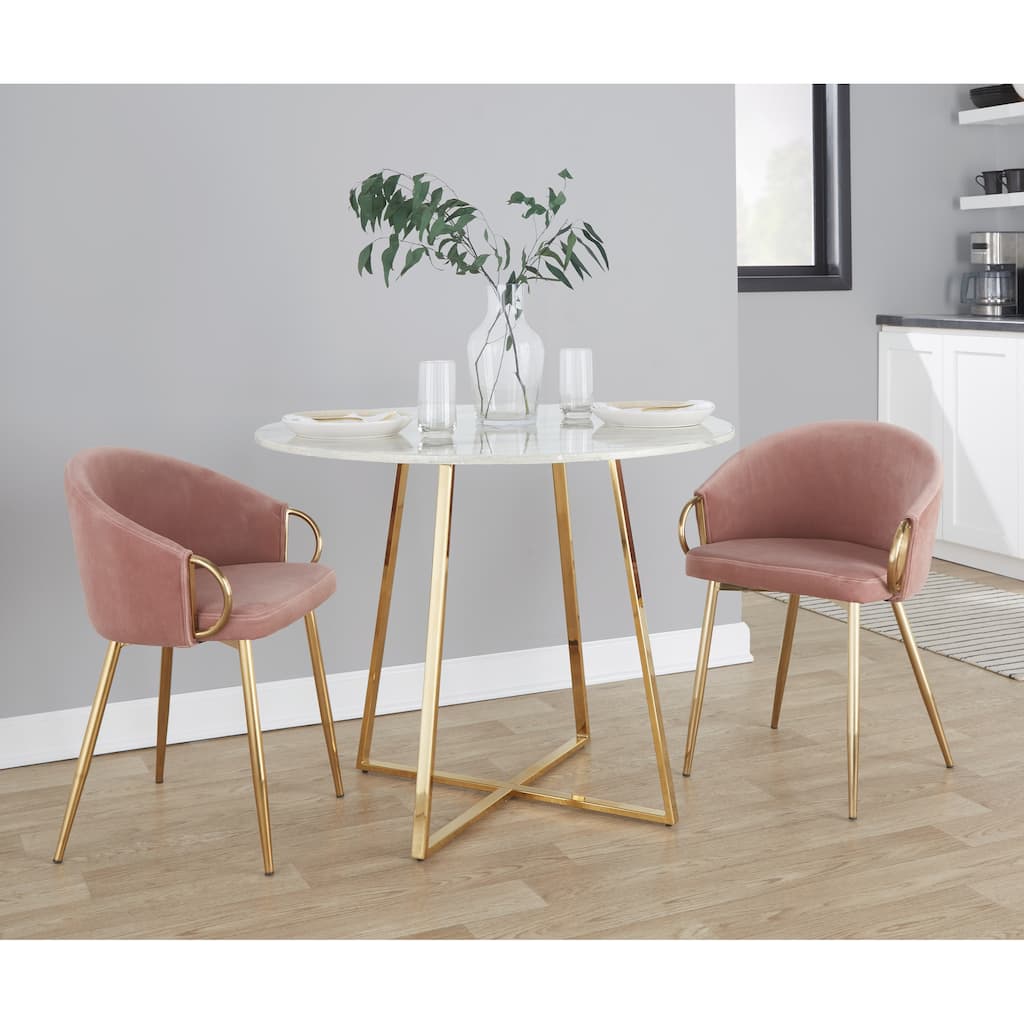 Silver Orchid Battista Upholstered Chair - Set of 2