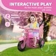preview thumbnail 5 of 8, Ride on Bubble Car, 6V Kids Motorcycle, 3 Wheeled 2 MPH Electric Motorbike for Toddler with LED Headlight, Music - Pink