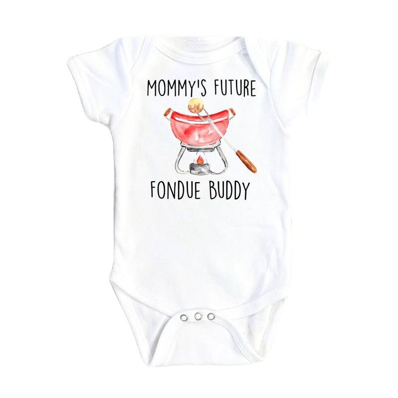 Fondue - Baby Boy Girl Clothes Infant Bodysuit Funny Cute Newborn - Pink - 0-3M