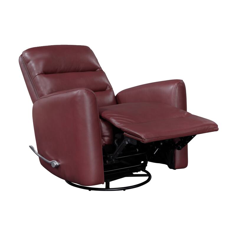 Preston 35" Faux Leather Swivel Glider Recliner - 360-Degree Swivel