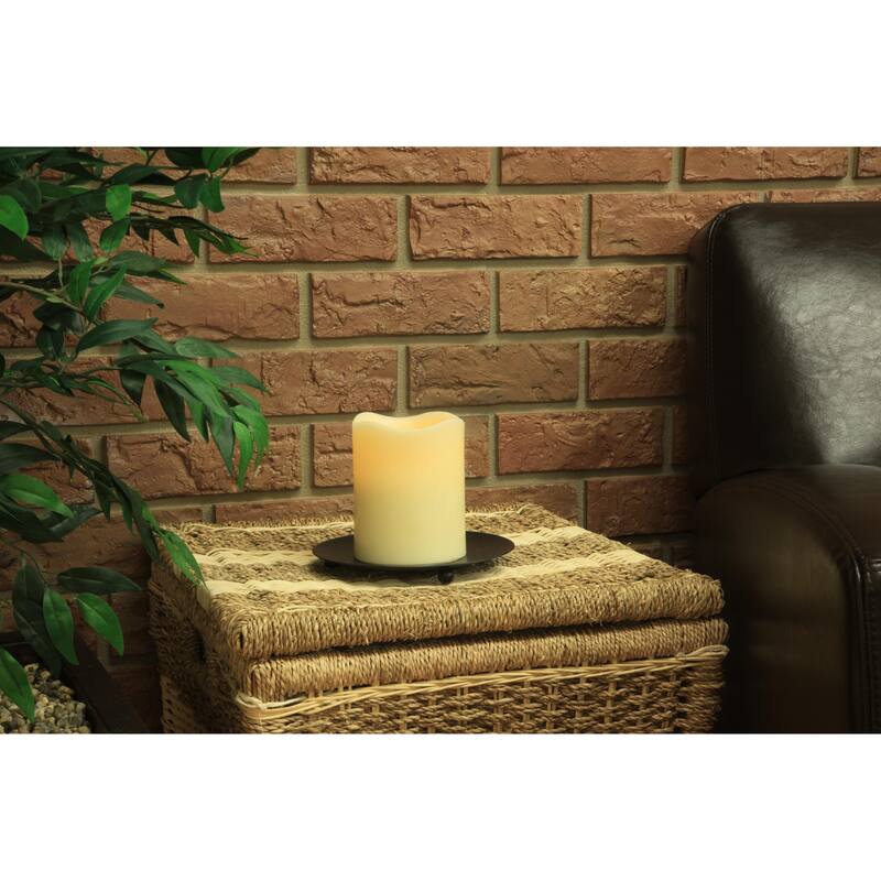 Melted Top Flameless Pillar Candle with Timer
