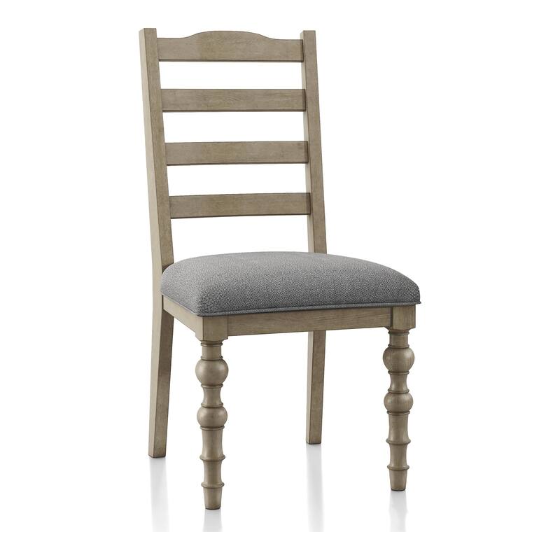 Furniture of America Trenden Modern Farmhouse Solid Wood Padded Seat Dining Chairs (Set of 2)