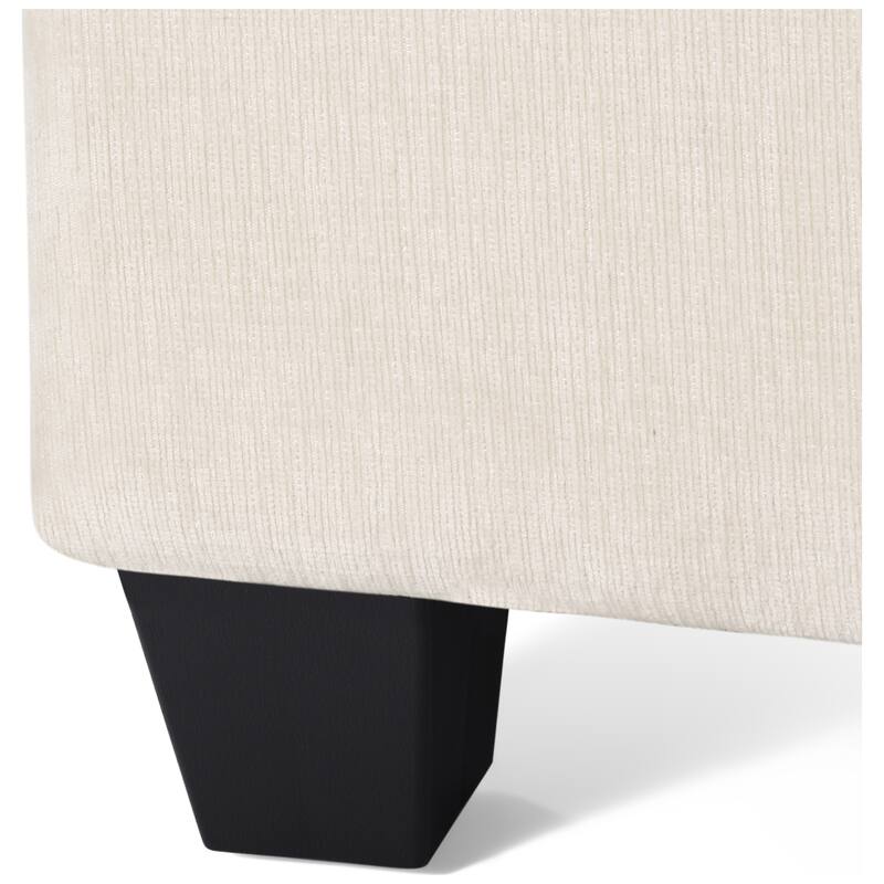 Lucca Chenille Upholstered Single Sofa Chair with Ottoman