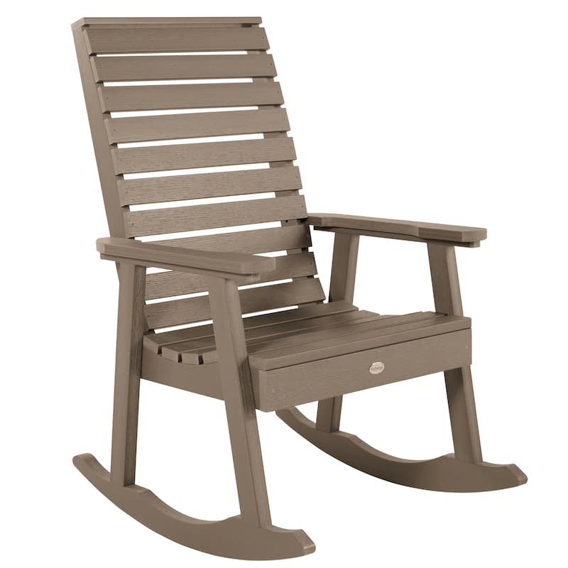 Eco-friendly Synthetic Wood Rocking Chair - Woodland Brown