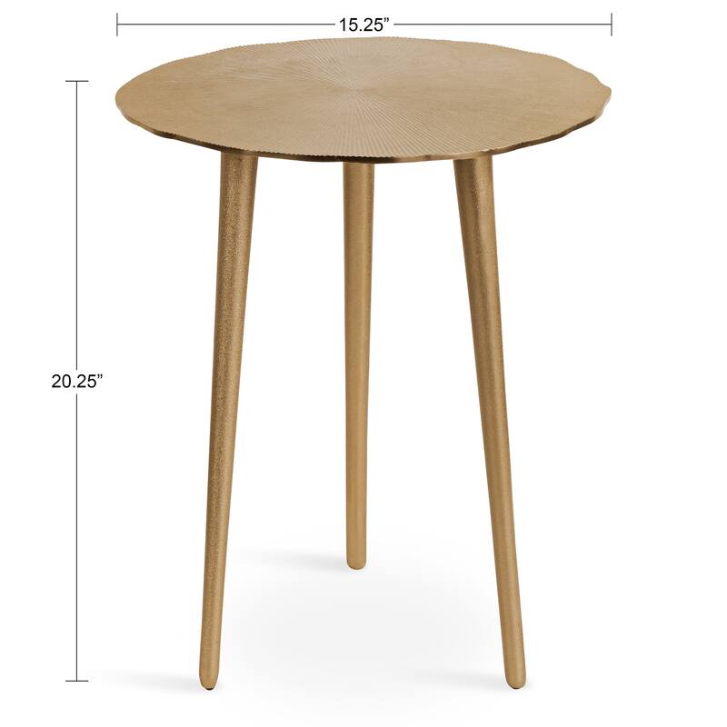 Kate and Laurel Sancia Round Side Table - 15x15x20 - Gold