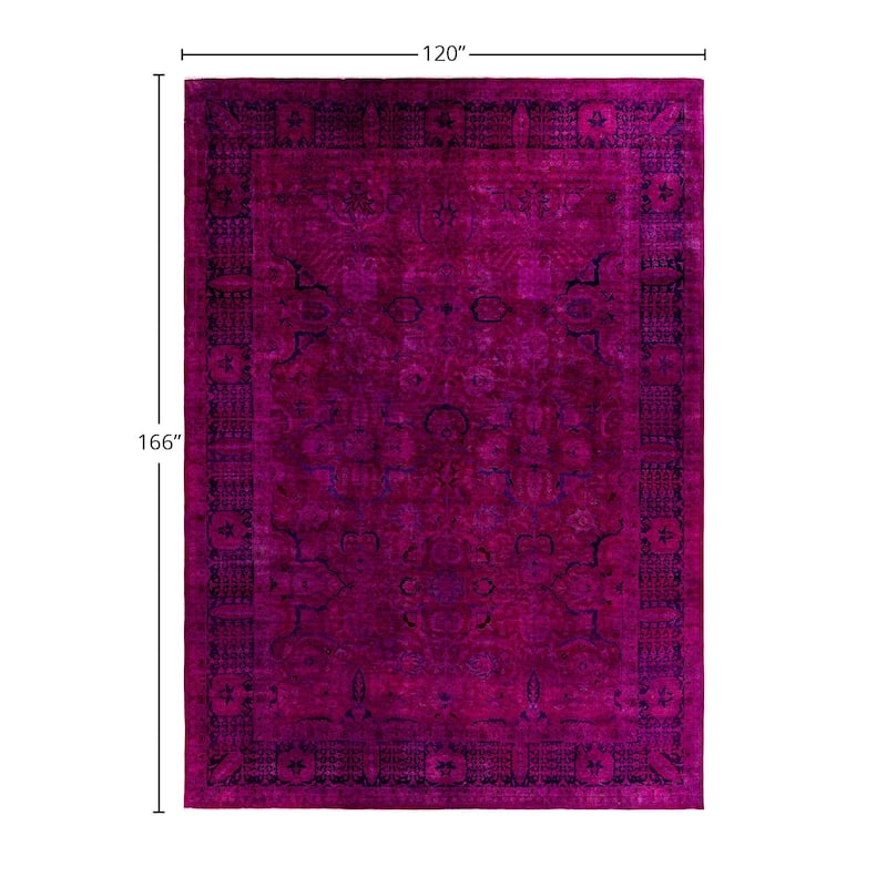 Contemporary Overdyed Wool Hand Knotted Area Rug - 10' 0" x 13' 10"