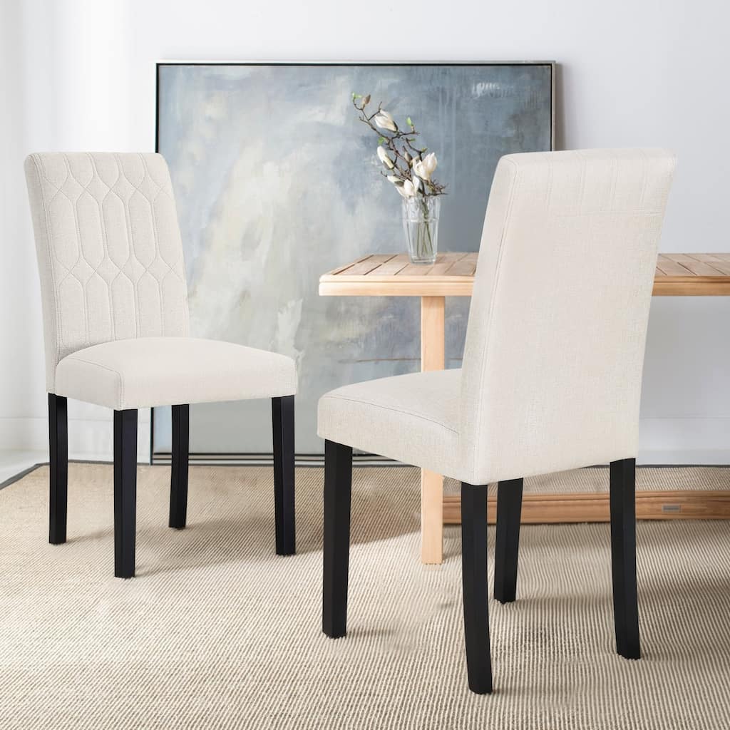2/4/6-Pack Upholstered Dining Chairs with Wooden Legs PU/Fabric High-Back Parsons Chairs for Home Kitchen Living Room