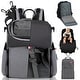preview thumbnail 2 of 10, GillyGro Diaper Bag Backpack with In-built Booster, Roll-out Changing Pad, Organizer Insert Gray