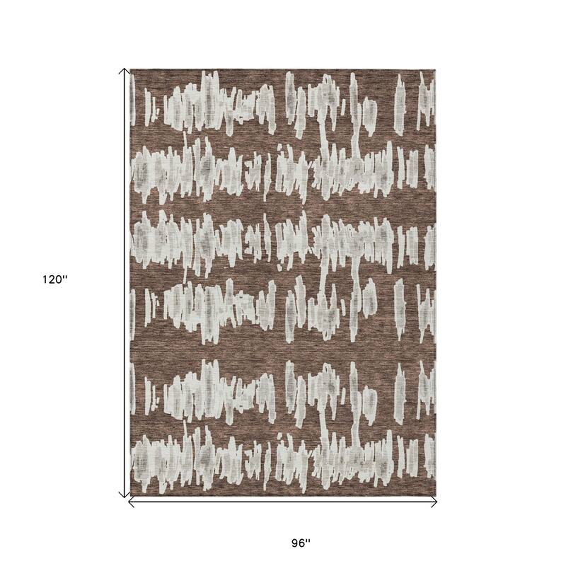 HomeRoots Striped Transitional Rectangle Outdoor Rug