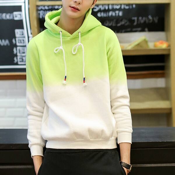 Shop Uni Fashion Long Sleeve Sweet Casual Gradient Color Pullover