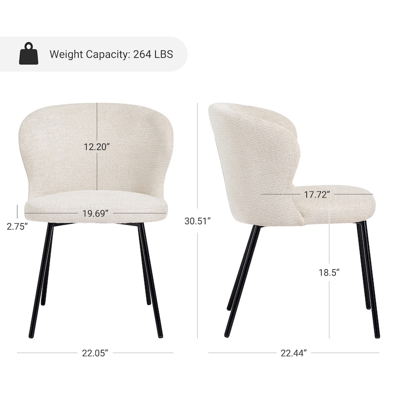 Art Leon Modern Dining Chairs, Set of 2
