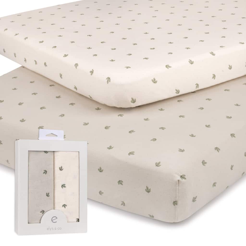 Ely's & Co. Baby Fitted Pack n Play - Mini Crib Sheet Set - 2 Pack - 38" x 24"