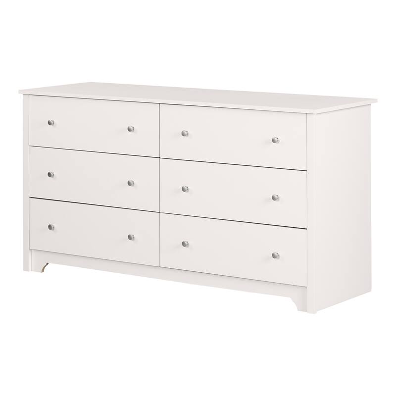 6-Drawer Pure Black Dresser with Wide Drawers, Sleek Contemporary Lines, and Smooth Pull Handles