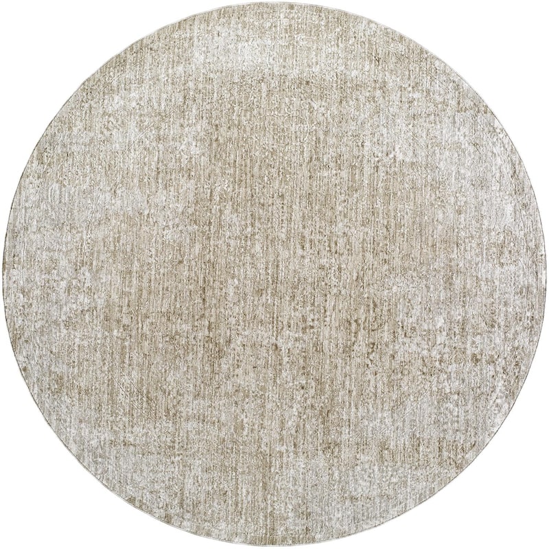 Livabliss Masterpiece Casual Area Rug. - 6'7" x 6'7" Round - Medium Gray - Round