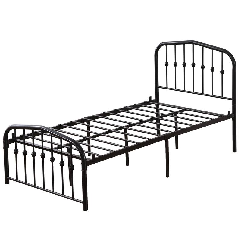 Modern Single-Layer Curved Frame Bed